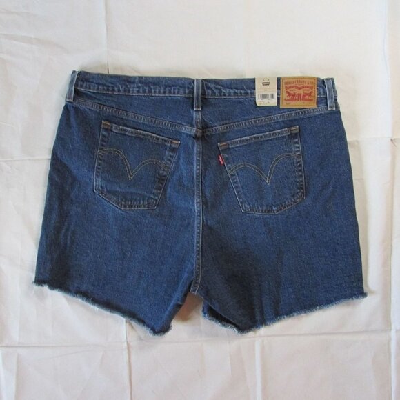 Levi's Women's 24W Plus Size 501 Original Jean Shorts - Dark Blue - Picture 3 of 4